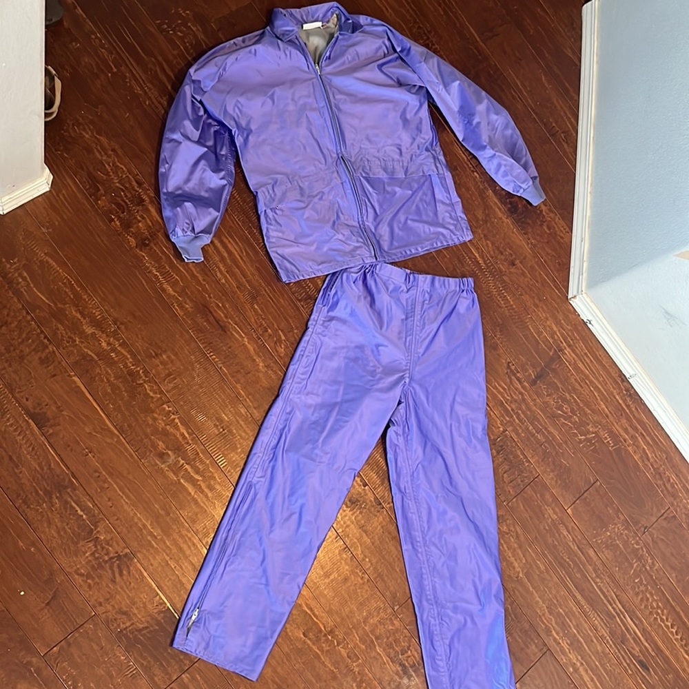 Forrester’s Gore tex purple running/workout track suit pants size M jacket L